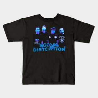 social distortion blue rock band Kids T-Shirt